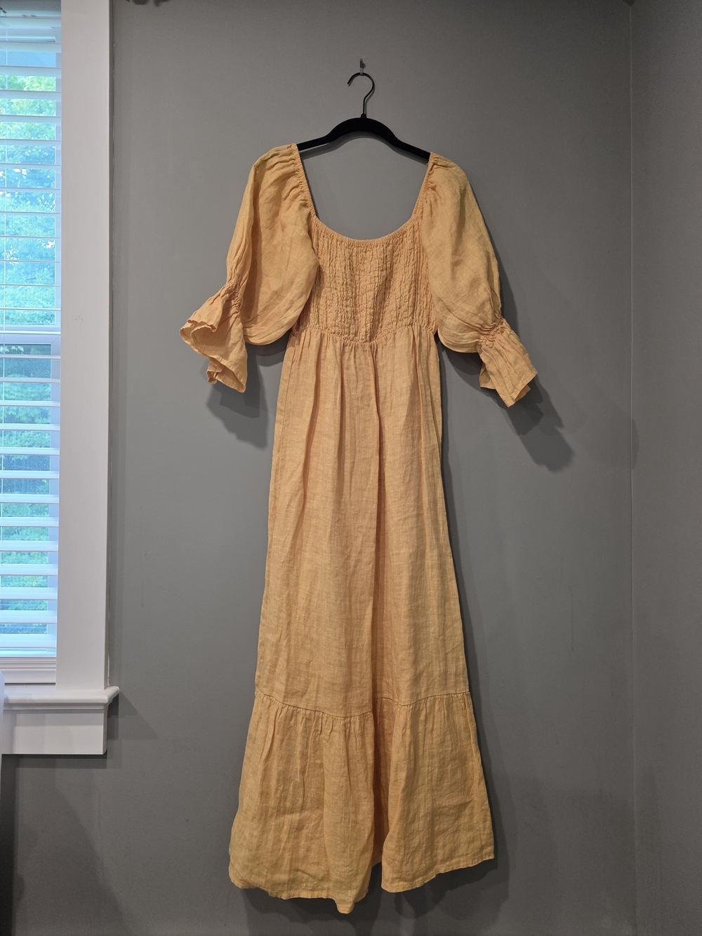 Beachwood Deia Linen Dress Sunflower Yellow